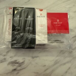 BUNDLE Nexxt Vitamin C Serum, Lip Plumper&Mask, Revive Eye Cream & Retinol Serum